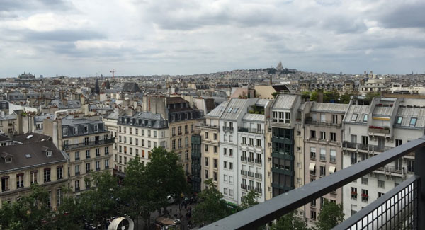 Vue de Paris du Centre Pompidou Photo CG